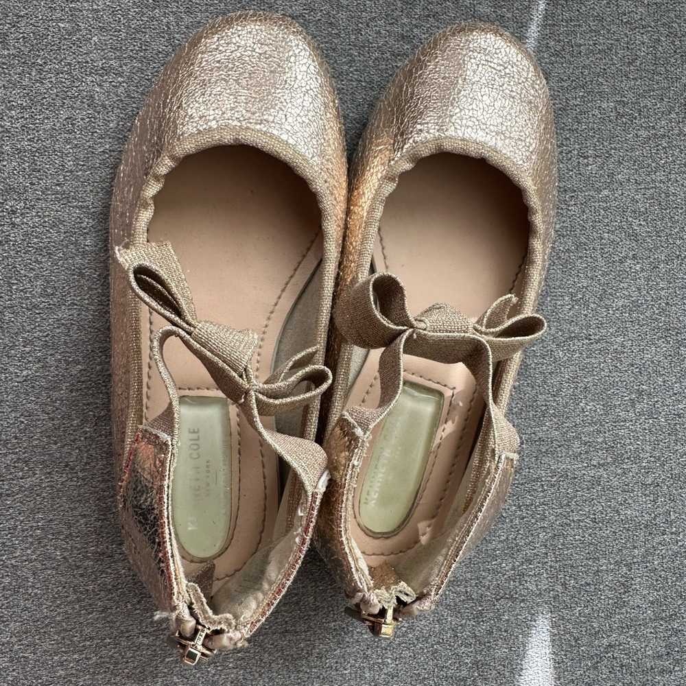 Rose gold baller flats